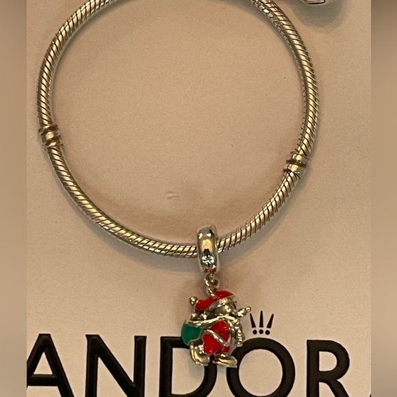 NIB Authentic Pandora x Disney Mickey Mouse Santa dangle charm - Picture 9 of 10